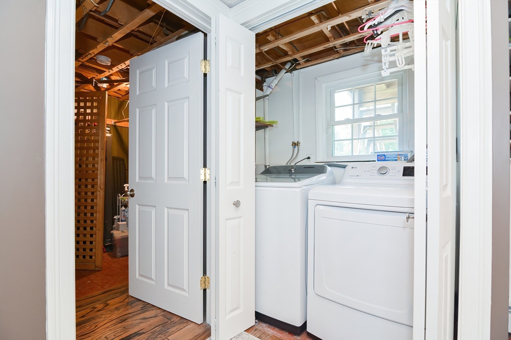 633 Williams Street Dighton, MA 02764 - Photo 33 of 41 a view of hallway with washer and dryer