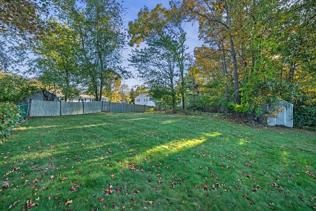 28 Robinson Road Woburn, MA 01801 - Photo 5 of 42 a view of a backyard with large trees