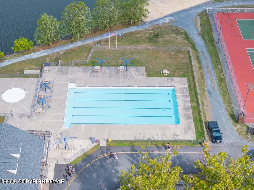 6147 Decker Road Bushkill, PA 18324 - Photo 43 of 49 a view of a balcony with chair and table
