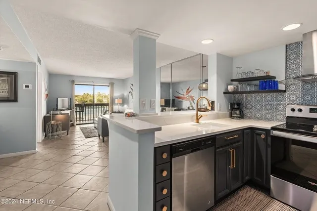 a view of a balcony with an ocean view