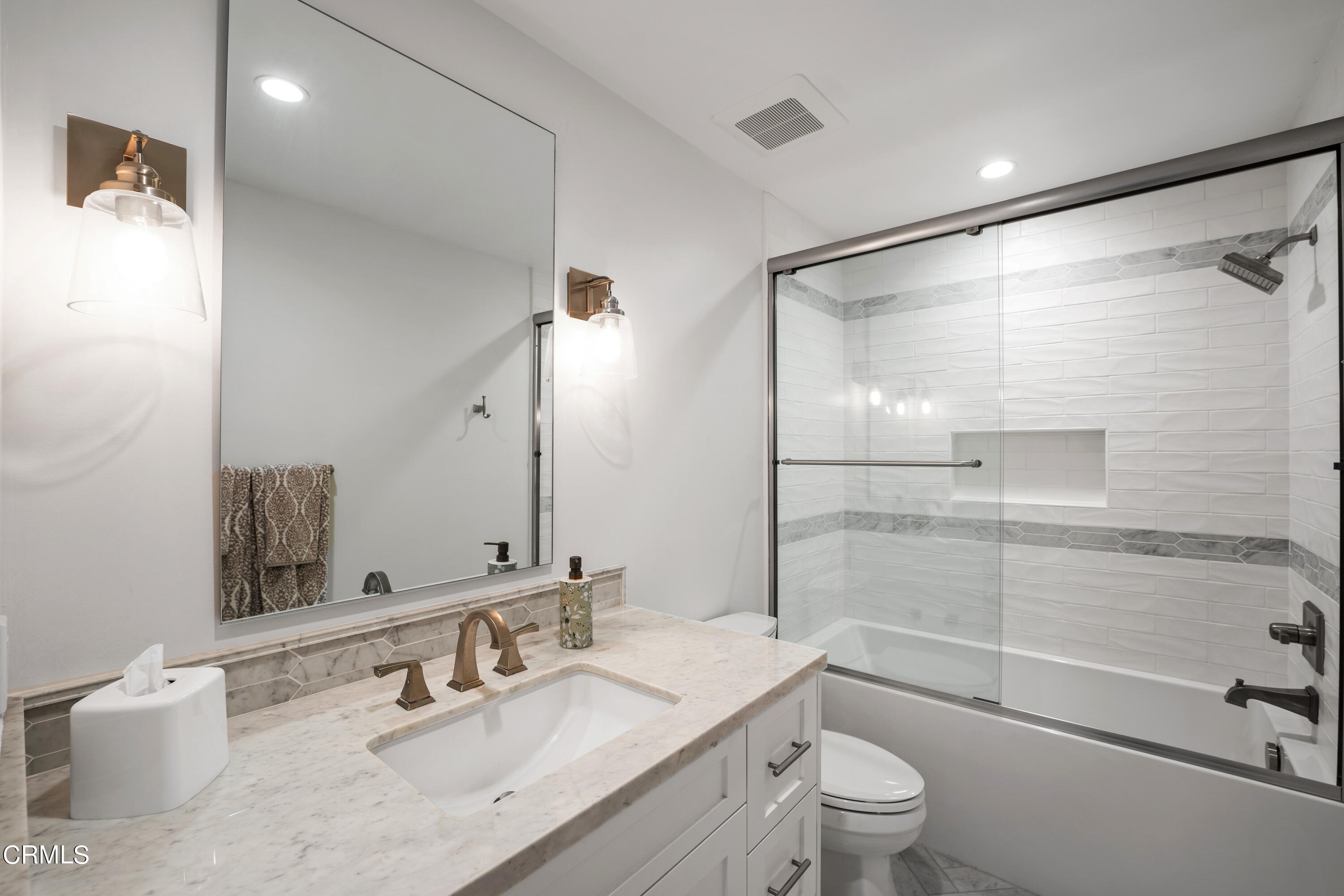 3545 Sunset Lane Oxnard, CA 93035 - Photo 27 of 41 a bathroom with a sink a toilet and shower