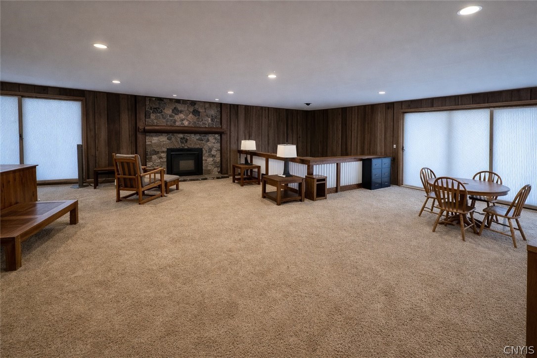 744 Creamery Road Richford, NY 13835 - Photo 11 of 44 Living Room with Stone Fireplace