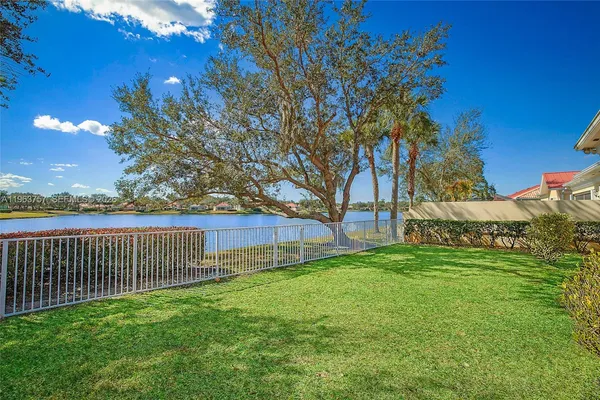a view of a backyard with a garden