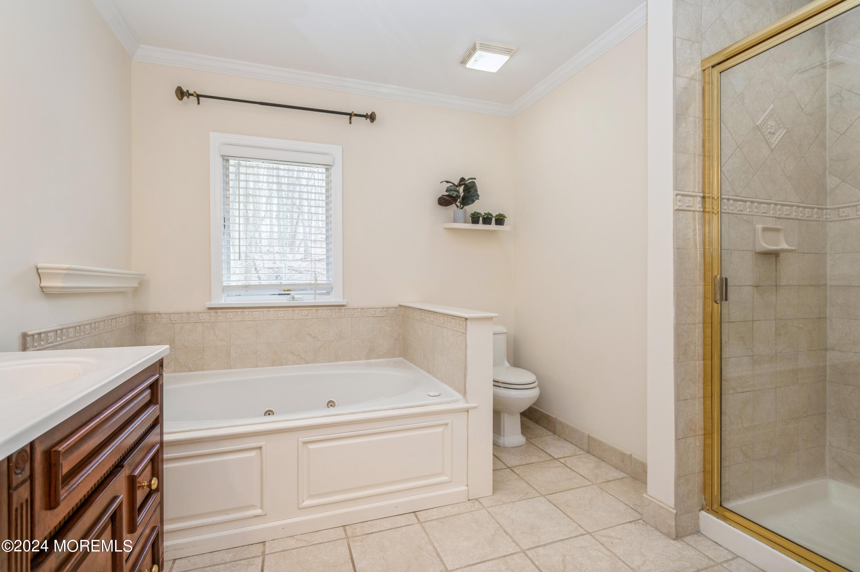 26 Van Brackle Road Holmdel, NJ 07733 - Photo 24 of 36 a white bath tub sitting next to a toilet