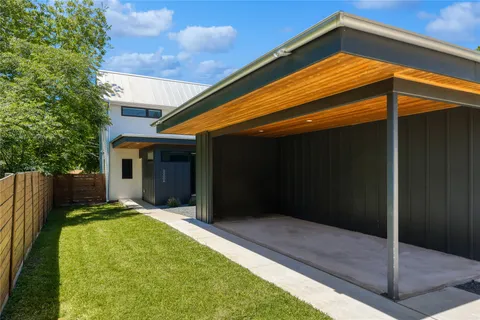 a backyard of a house