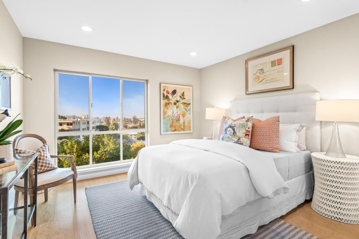 30 Mounds Road, Unit 305 San Mateo, CA 94402 - Photo 21 of 28 a bedroom with a large bed and a large window