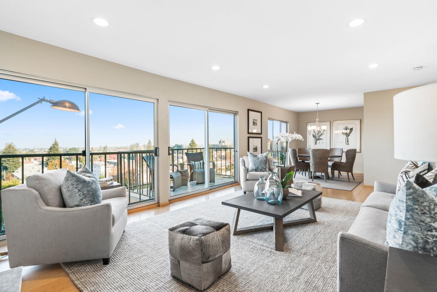 30 Mounds Road, Unit 305 San Mateo, CA 94402 - Photo 7 of 28 a living room with furniture and a floor to ceiling window