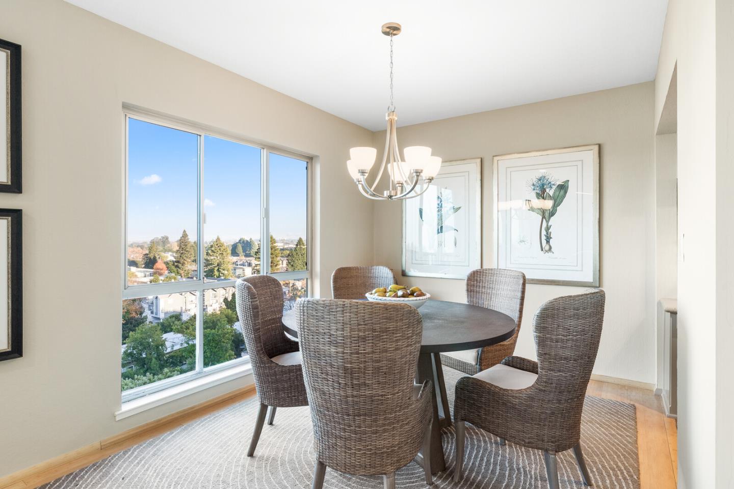 30 Mounds Road, Unit 305 San Mateo, CA 94402 - Photo 9 of 28 a dining room with furniture a large window and wooden floor