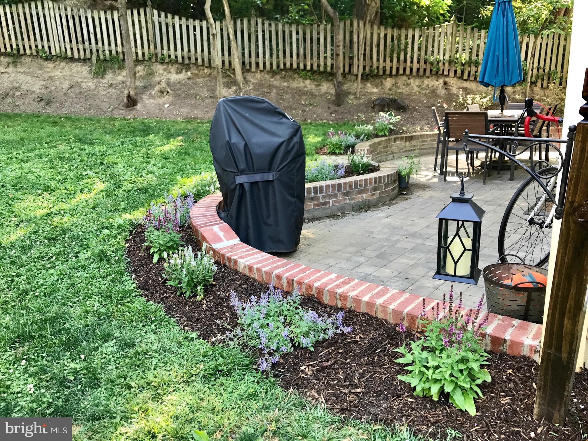 4124 21st Road North Arlington, VA 22207 - Photo 55 of 56 Backyard brick terrace- left side