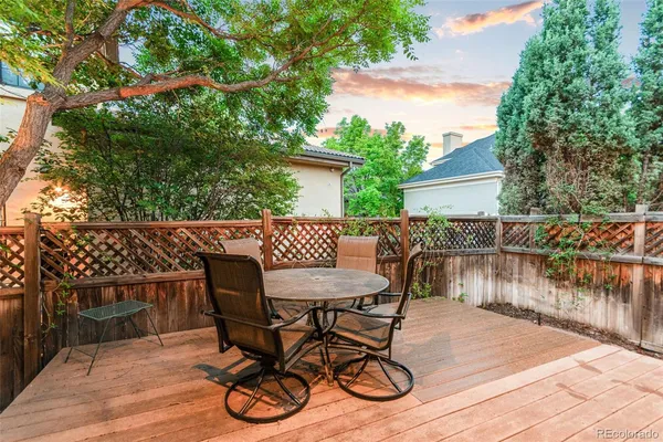 a view of a chairs and table on the terrace