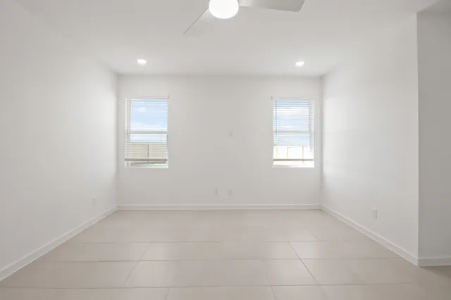 an empty room with a window