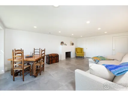 a bathroom with 2 sink and a mirror