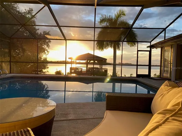 a living room with a couch and a table