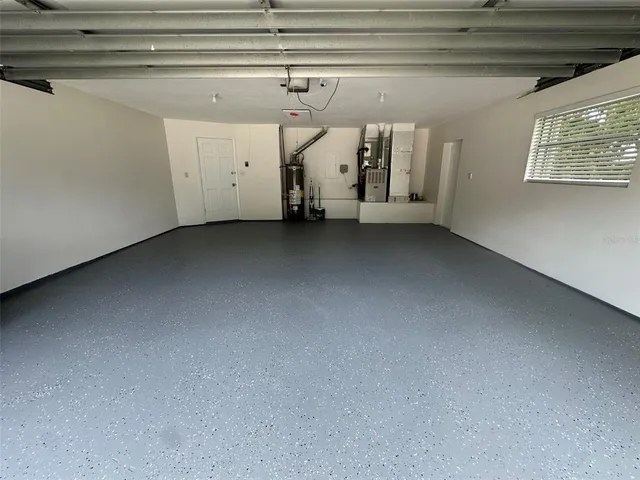 a view of a garage