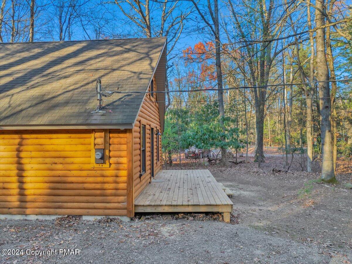 235 Bird Lane Kunkletown, PA 18058 - Photo 24 of 33 a view of backyard with wooden fence