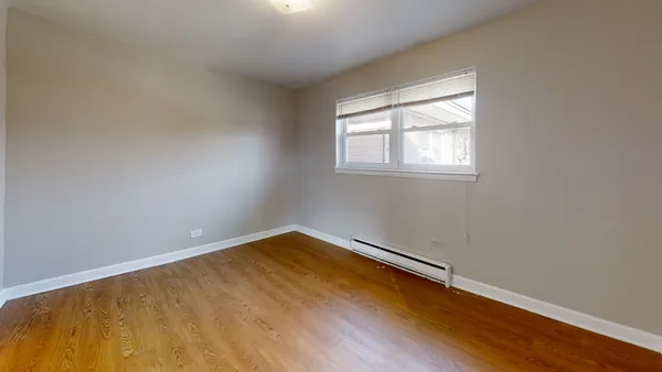 an empty room with a window