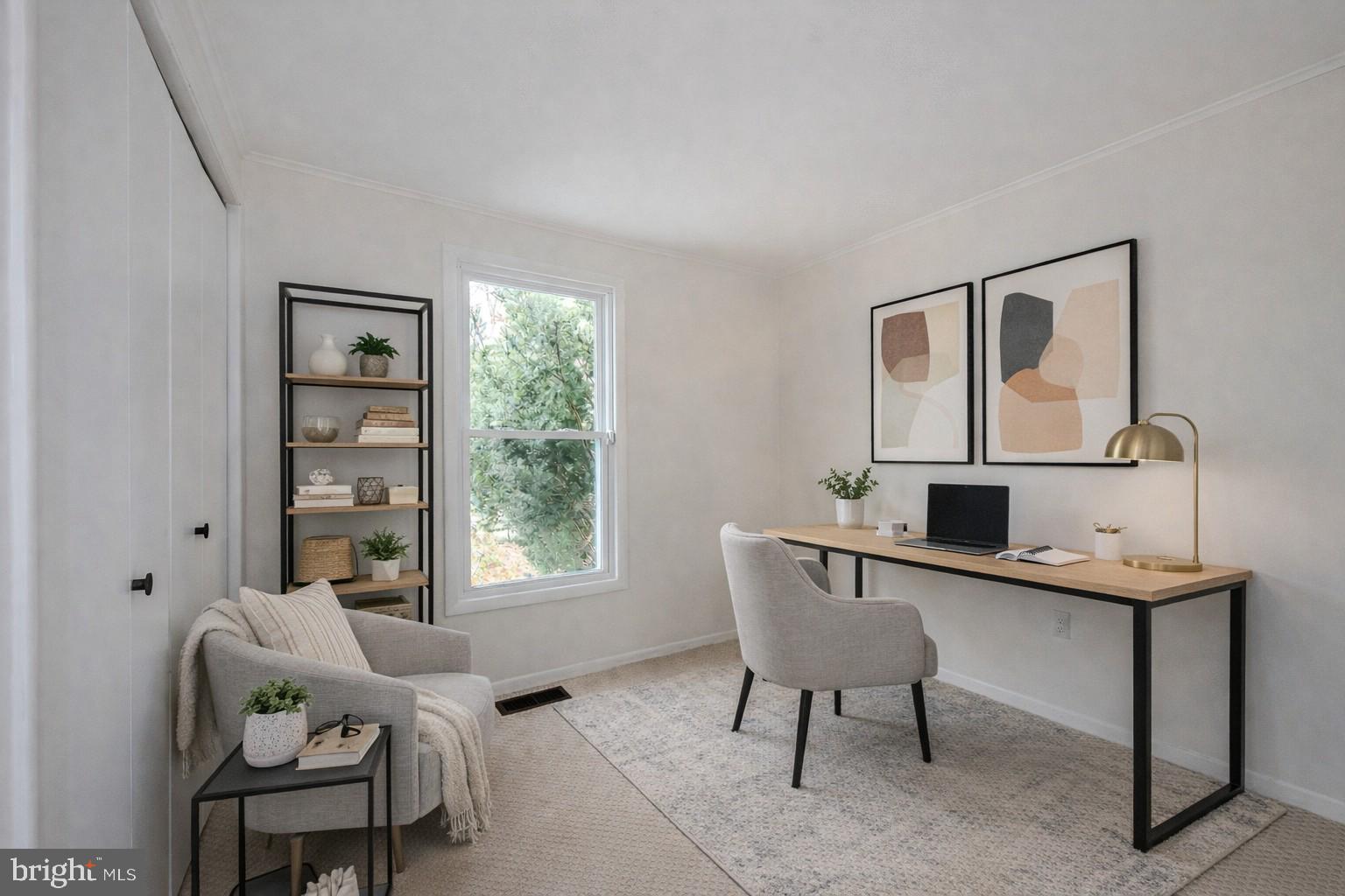 8414 Belding Court Brandywine, MD 20613 - Photo 6 of 37 a view of a workspace with furniture and a window