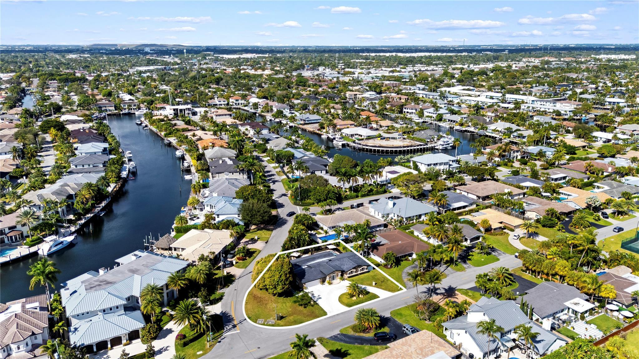 3301 Northeast 27th Avenue Lighthouse Point, FL 33064 - Photo 11 of 41 an aerial view of residential houses with outdoor space