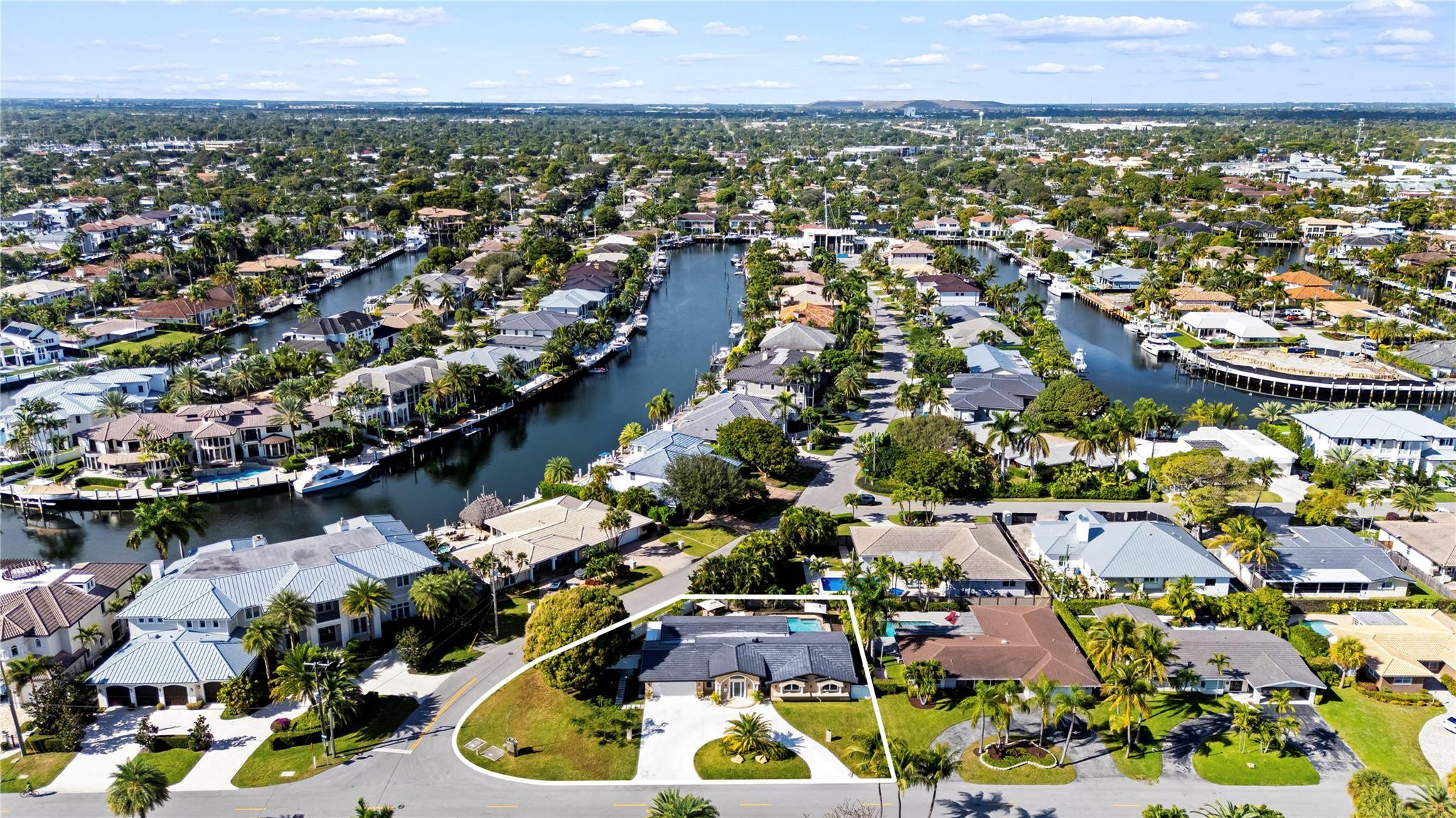 3301 Northeast 27th Avenue Lighthouse Point, FL 33064 - Photo 9 of 41 an aerial view of residential houses with outdoor space