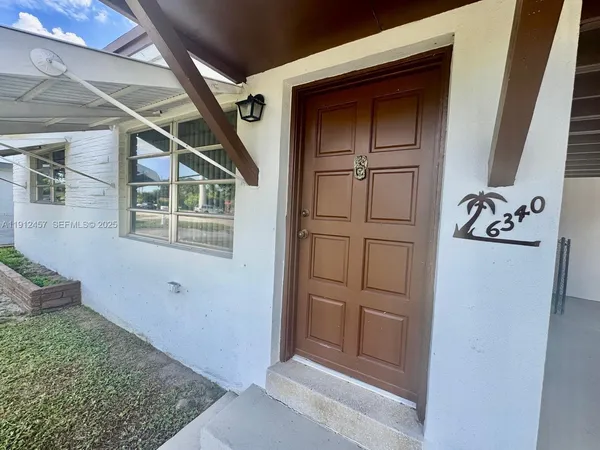 a view of front door