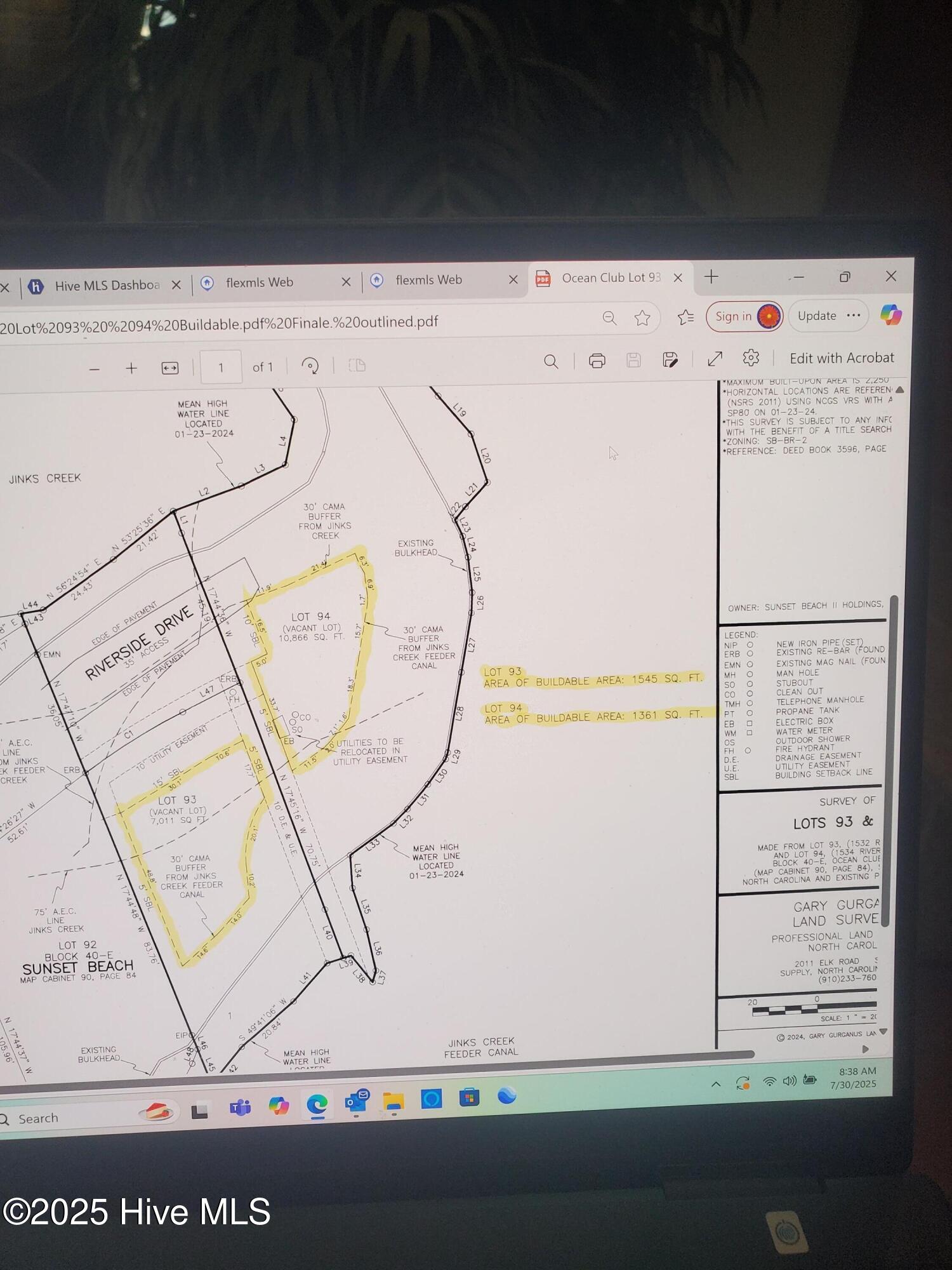 1532 Riverside Drive Sunset Beach, NC 28468 - Photo 4 of 26 Plat 2