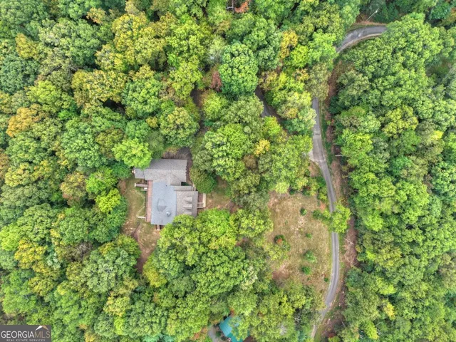 a view of a yard with a small house