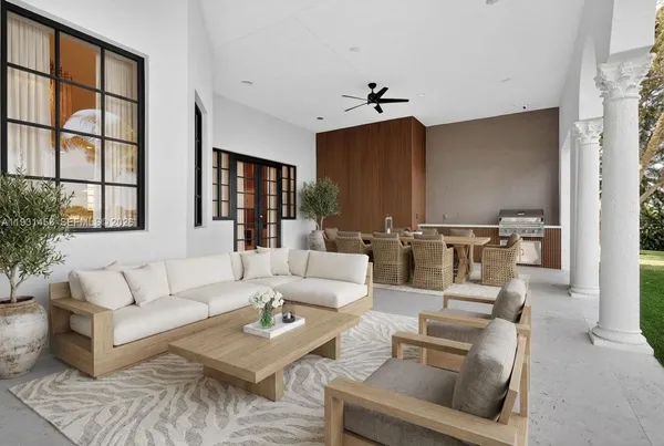 a bathroom with a shower and a sink