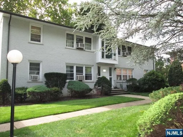 a front view of a house with a yard and potted plants