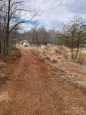 a view of snow on the road