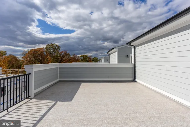 a front view of a building with street view