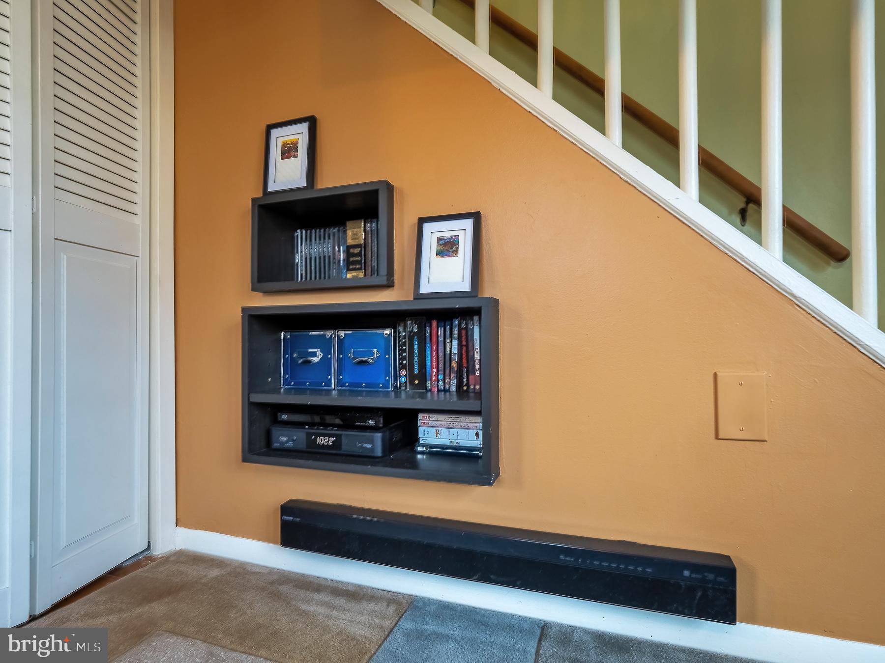 55 Ridge Road, Unit M Greenbelt, MD 20770 - Photo 13 of 32 Electronics shelving with behind-the-wall wiring.
