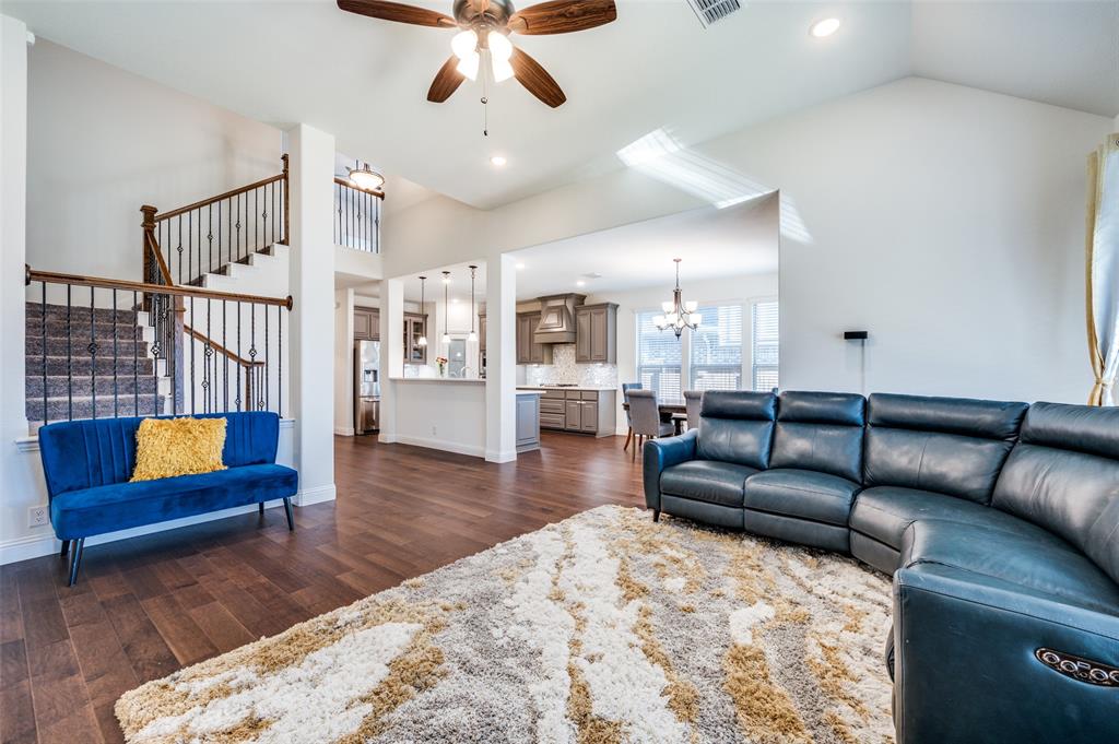 1616 George Lane Little Elm, TX 75068 - Photo 5 of 28 a living room with furniture and wooden floor
