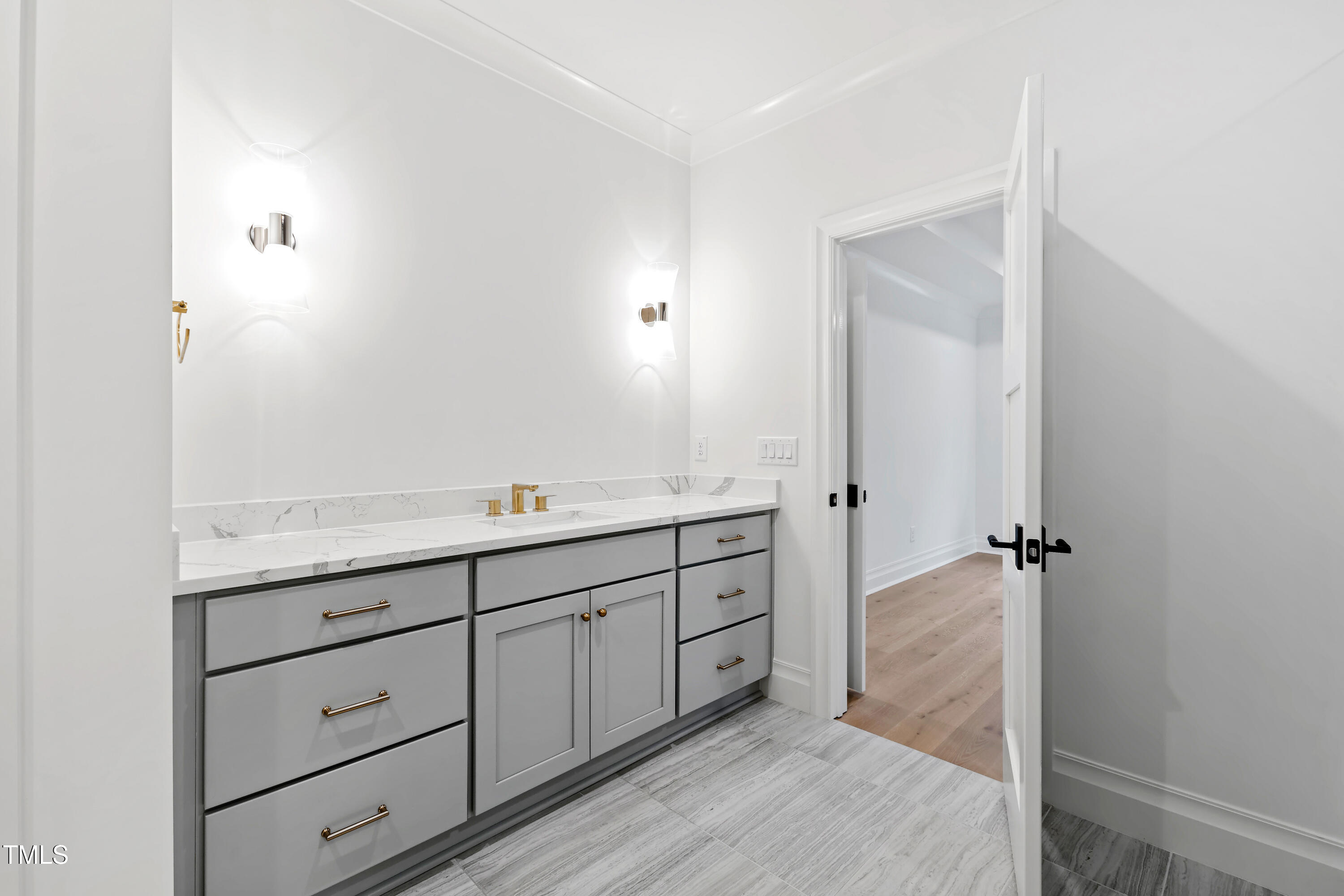 2419 Mayview Road Raleigh, NC 27607 - Photo 28 of 55 a bathroom with a granite countertop sink mirror and toilet