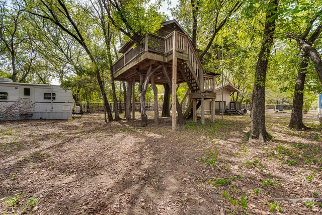 a backyard of a house