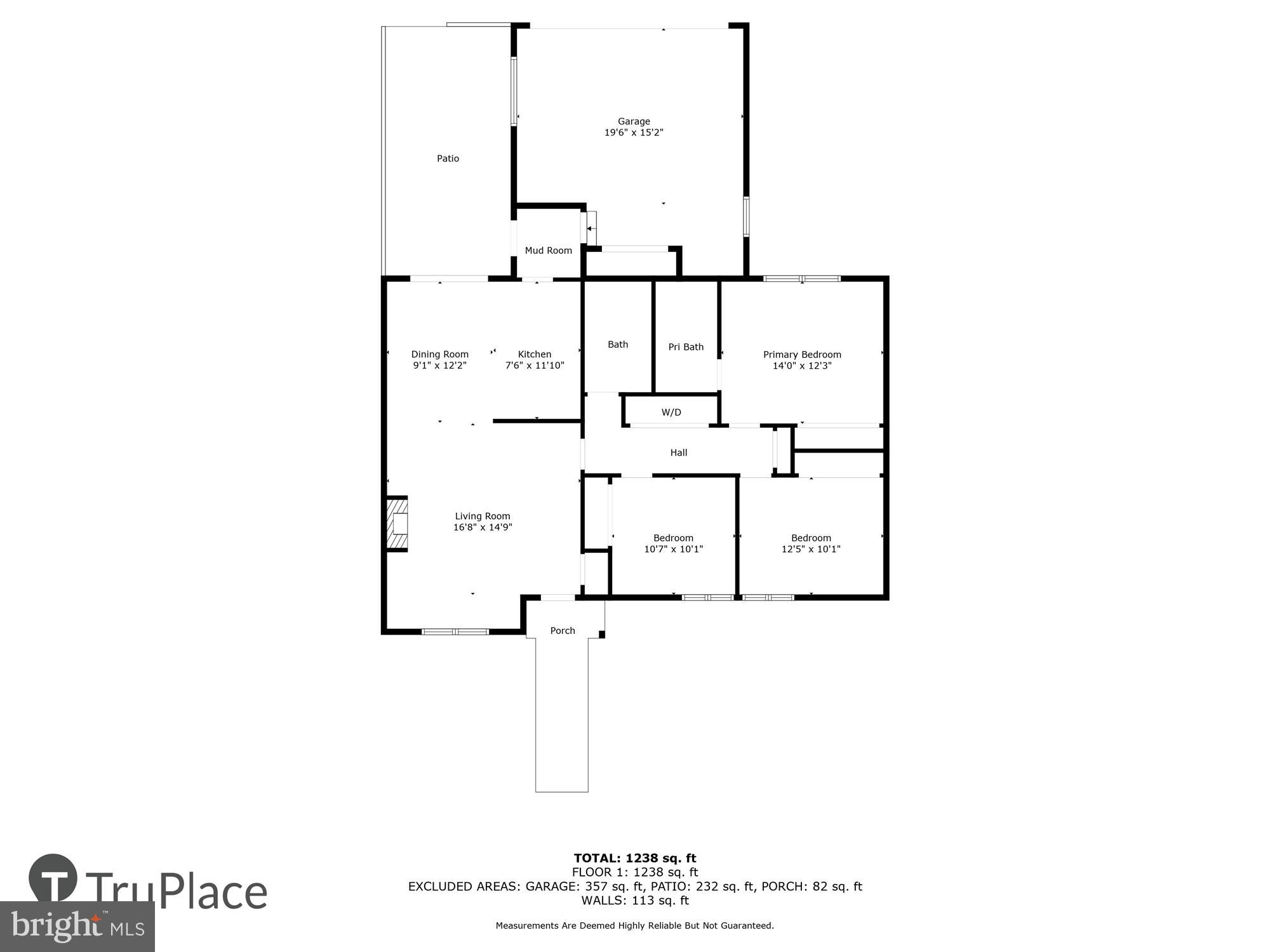 3636 Edelmar Terrace, Unit 123 Silver Spring, MD 20906 - Photo 46 of 46 Floor Plan (Labels & Measurements)