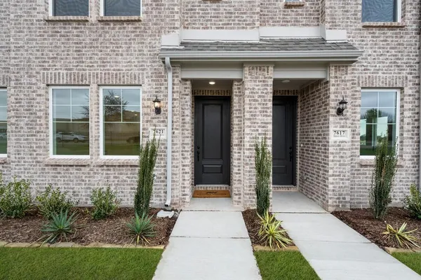 a front view of a house