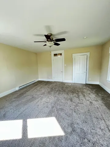 a view of a ceiling fan