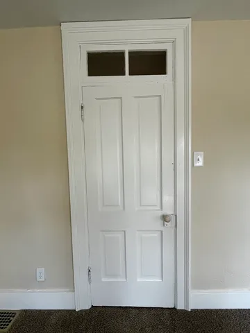 a view of front door