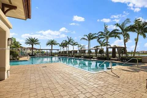 a view of outdoor space yard and swimming pool