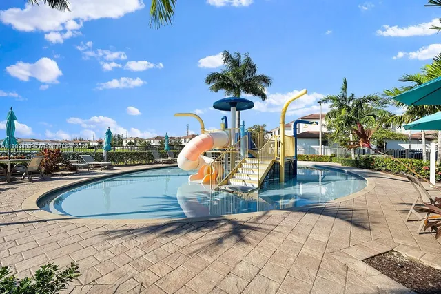 an aerial view of a house having outdoor space
