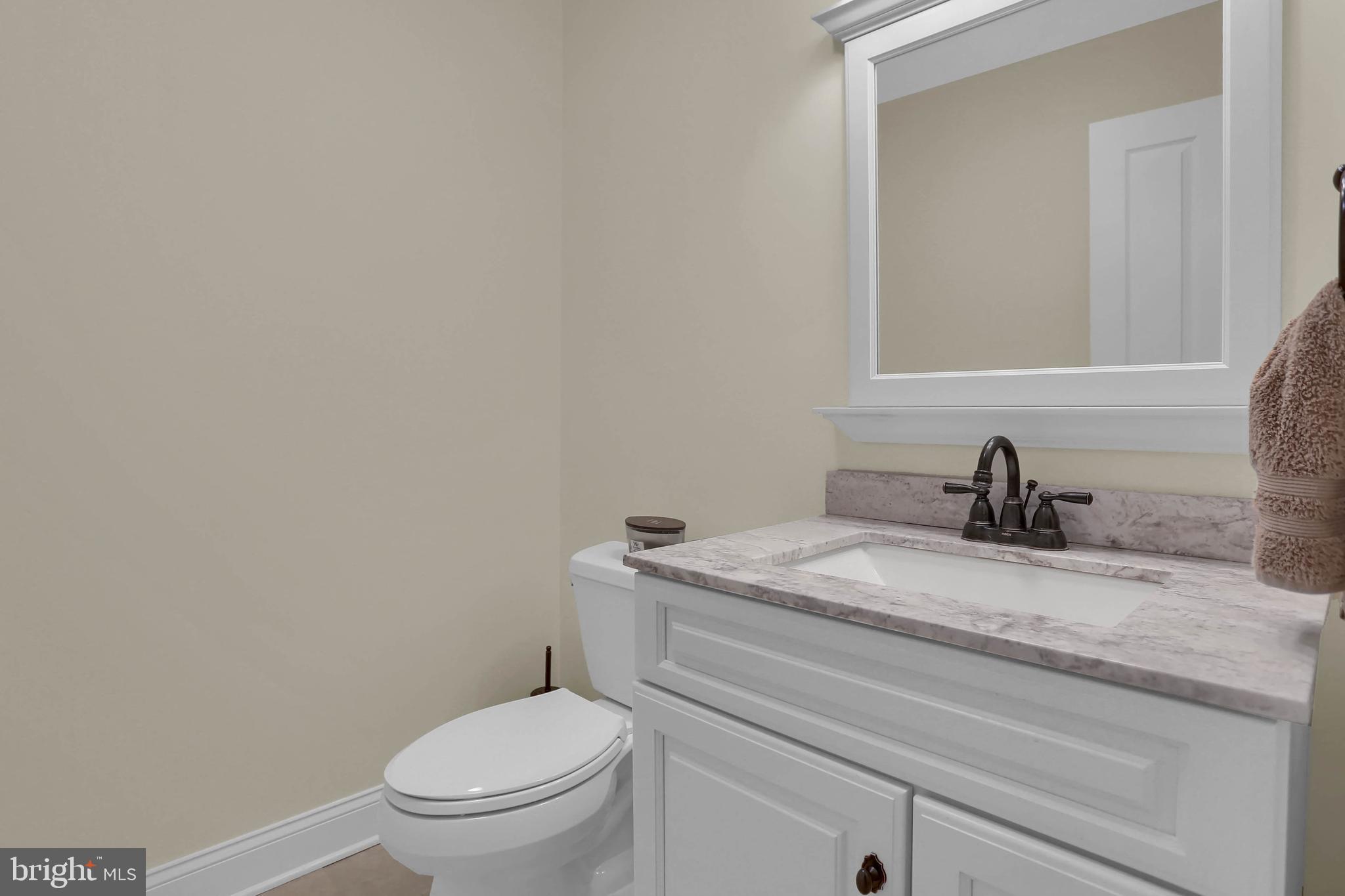 Recently renovated Main Floor Half Bath