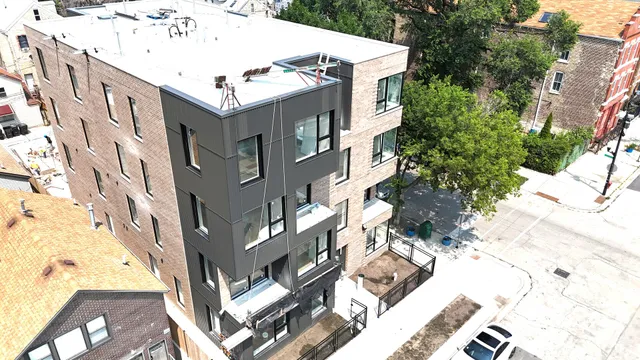 a view of a multi story building