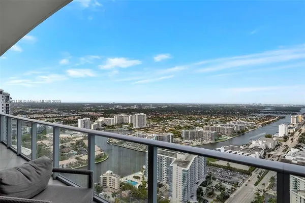 a view of ocean from a balcony