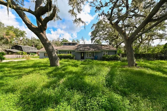 a view of house with a yard