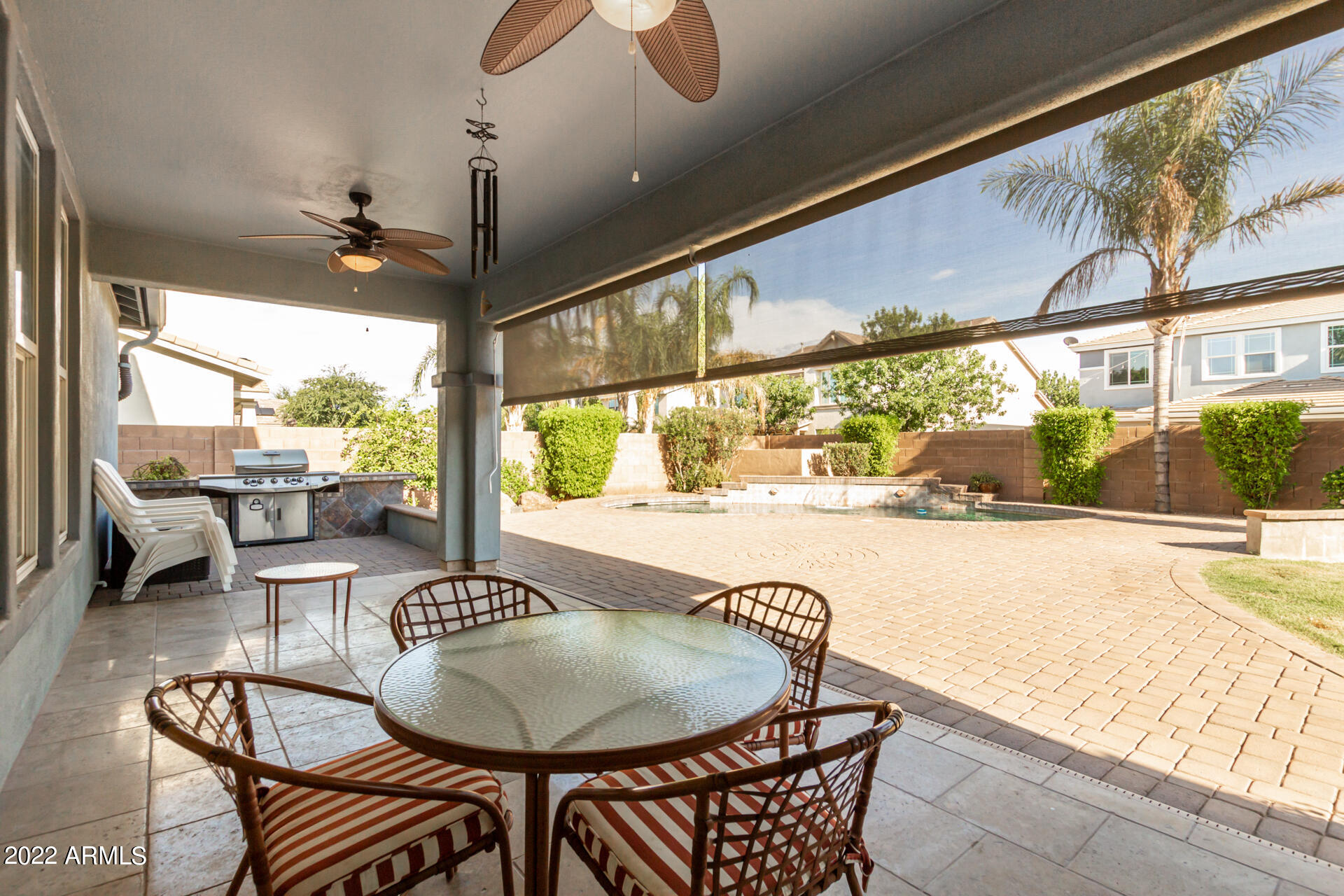 3651 East Weather Vane Road Gilbert, AZ 85296 - Photo 48 of 63 Covered Patio w/Sunshades