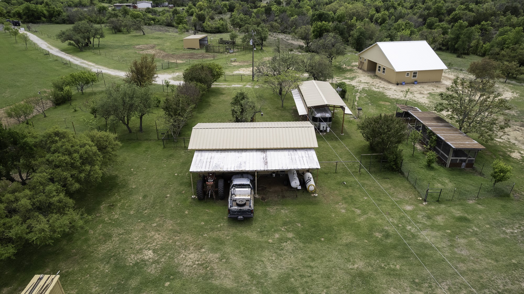 525 Jack Rabbit Circle Zephyr, TX 76890 - Photo 18 of 37 an aerial view of a house having yard