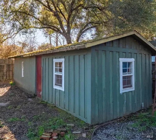 a backyard of a house