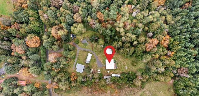 a view of a tree with a yard