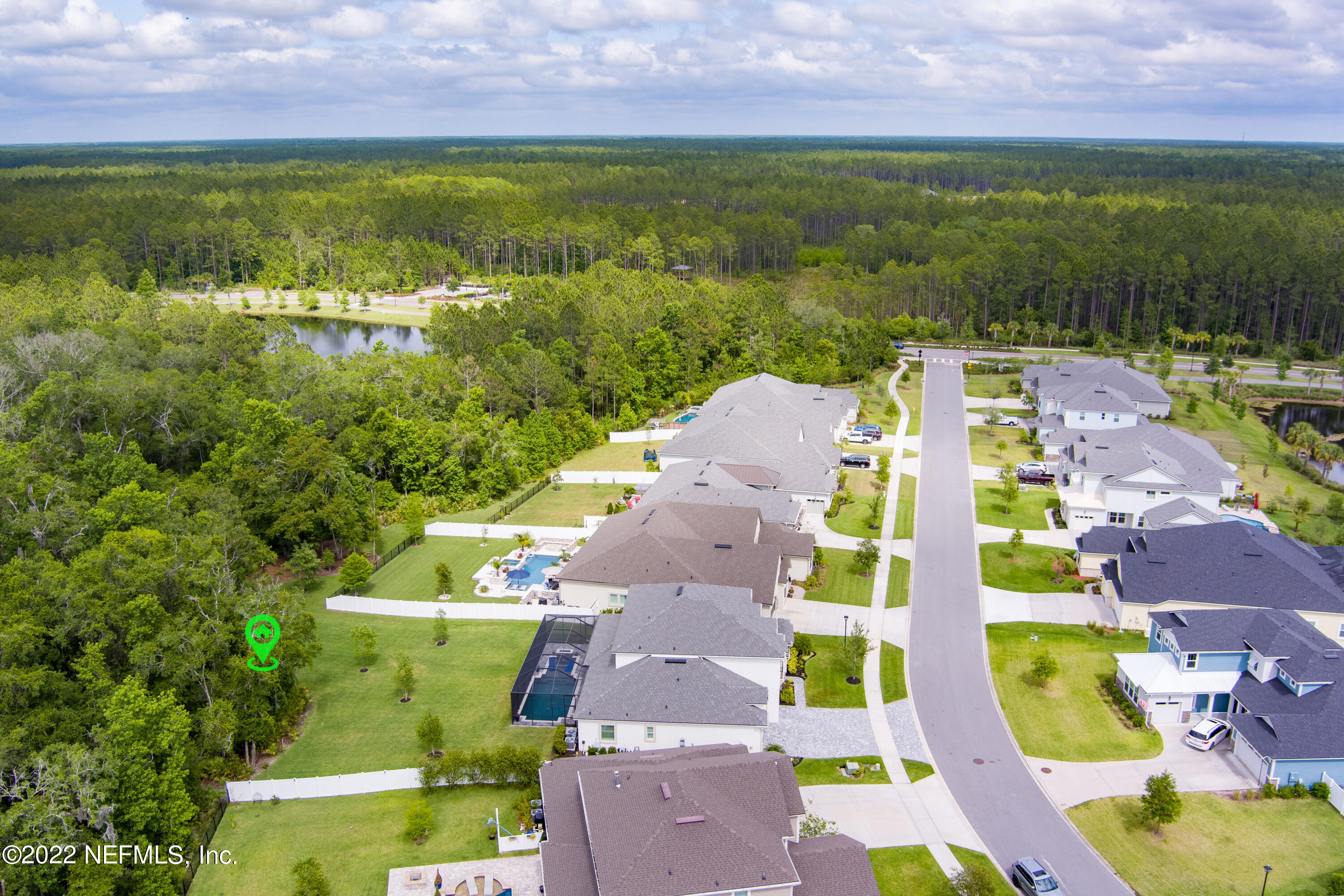 126 Broadleaf Lane St. Johns, FL 32259 - Photo 49 of 70 an aerial view of residential houses with outdoor space and swimming pool