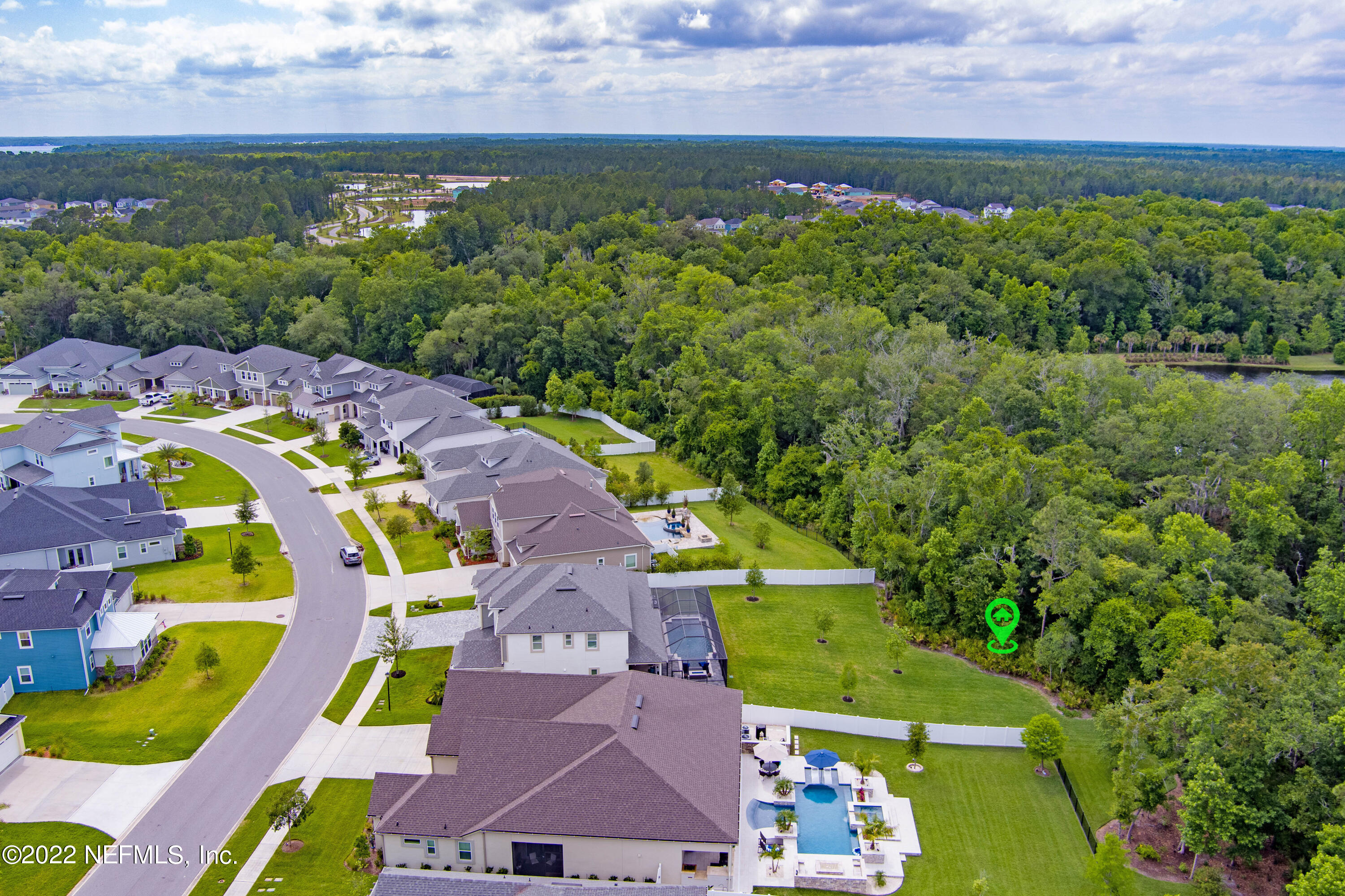 126 Broadleaf Lane St. Johns, FL 32259 - Photo 51 of 70 an aerial view of a house with a garden